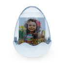 Egg-Shaped Water Globe Picture Frame with LED Light and Musical Bliss