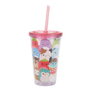 Squishmallows 16oz Acrylic Travel Cup with Straw