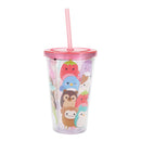 Squishmallows 16oz Acrylic Travel Cup with Straw