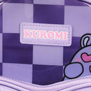 Kuromi Checkered Peekaboo Heart Purple Clear Mini Backpack