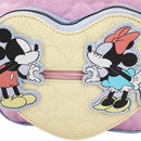 Disney Mickey & Minnie Retro Heart Quilted Mini Backpack