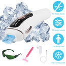 Laser Hair Removal For Woman Man Ice Cooling Permanent IPL Hair Remover with Painless 999999 Flashes Home Use Lasting Hair Reduction for Armpits Legs