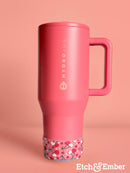 Clear Cherry Love Tumbler Boot -fits 20-40oz New! Red pink