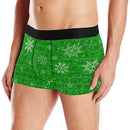 Green Holiday Snowflake Boxer Briefs