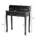 Writing Desk 2-Tier Vanity Desk Computer Desk with 4 Drawers