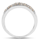 0.42 Carat Genuine White Diamond .925 Sterling Silver Ring