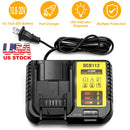 Rapid Charger Replacement Fit for Dewalt 10.8-20V Battery DCB107 DCB101 DCB200 DCB205