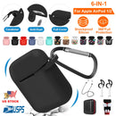 Silicone Case for Apple AirPod 1 2 AirPods Protective Cover Skin w/Strap Ear Hooks Watch Band Holder