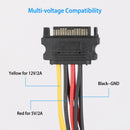 15 Pin Y Splitter Cable Adapter Male To Female Converter Cord for Hard Drive