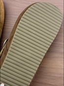 Suede Buckle Slip-Ons