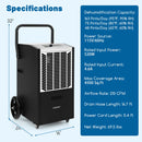 140 Pints Commercial Dehumidifier Crawl Space Dehumidifier with Pump and Drain Hose