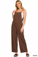 Zenana Rayon Woven Wide Leg Jumpsuit