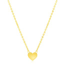 14k Yellow Gold Polished Mini Heart Necklace