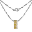2.16 Carat Genuine Yellow Sapphire .925 Sterling Silver Pendant