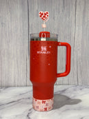 Heart Kissy Lips 3D Straw Topper