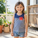 First Impressions Toddler Girls Tank Top with Crab Pocket, Size 4T