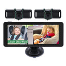 1080P Dual Baby Car Monitor – 120° Wide View, Night Vision, HD Split Screen