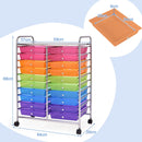 20 Drawers Storage Rolling Cart Studio Organizer-Multicolor