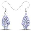 3.04 Carat Genuine Tanzanite .925 Sterling Silver Earrings