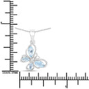 0.78 Carat Genuine Blue Topaz .925 Sterling Silver Pendant