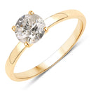 1.02 Carat Genuine TLC Diamond 14K Yellow Gold Ring