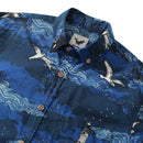 Men's Hawaiian Shirt Lighthouse By Alice Brown Cotton Button-down Long Sleeve Aloha Shirt