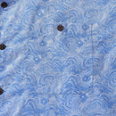 Hawaiian Shirts For Men Traditional Koi Carp Printed 100% Cotton Short Sleeve - Blue
