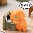 Office Cats Blind Box Figurine - Cute Cat Desk Toy Collection | 1 Random Box