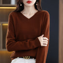 Women's Knitted Bottoming Shirt Versatile Cashmere Sweater Loose Outer Wear