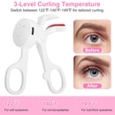 2Pcs Heated Eyelash Curler Electric USB Rechargeable Eyelash Curler Anti-Burn Compact with Comb Heat up Fast Within 8S for All Eye Shapes for Women Ma