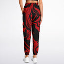 Red and Black Slime Oil Spill Unisex Cargo Joggers (Fleece Lined)