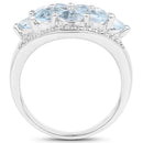 2.50 Carat Genuine Blue Topaz .925 Sterling Silver Ring