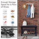 3 Tier Bamboo Bench Storage Shoe Shelf-Natural