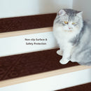 15Pcs Indoor Non-Slip Stair Carpet Mats for Wooden Steps