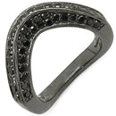 1.02 Carat Genuine Black Diamond .925 Sterling Silver Ring