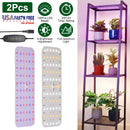 2Pcs Ultra-Thin LED Grow Lights for Indoor Plants with 126Pcs LEDs Full Spectrum Under Cabinet Plant Growing Light Panel 3/9/12H Timer 9 Dimmable Leve