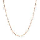 18k Rose Gold Round Oval Link Chain 1.5mm