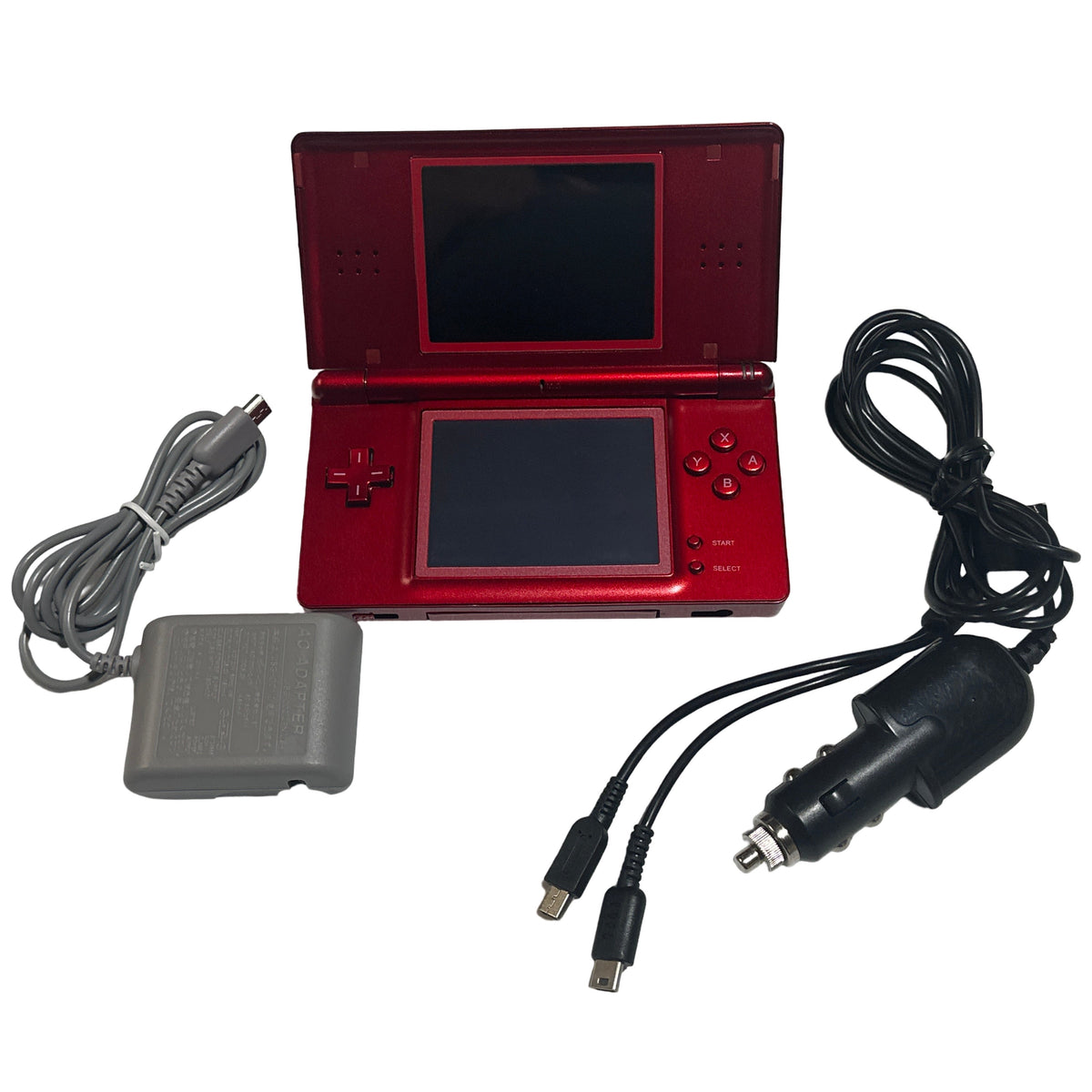 Red Crimson & Black Nintendo DS Lite (New Screens and Outer Case