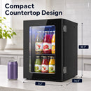 Beverage Refrigerator 0.6 Cu Ft 24 Can Countertop Mini Fridge