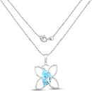 10.58 Carat Genuine Swiss Blue Topaz .925 Sterling Silver Pendant
