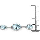 20.70 Carat Genuine Blue Topaz .925 Sterling Silver Bracelet