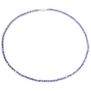 21.50 Carat Genuine Tanzanite .925 Sterling Silver Necklace