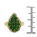 1.71 Carat Genuine Chrome Diopside .925 Sterling Silver Ring