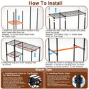 4-Tier Heavy-Duty Clothing Rack – Wheeled Steel Wardrobe Organizer