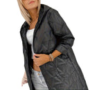 Plus-size Womens Mid-length Hooded Warm And Relaxed-fit Coat