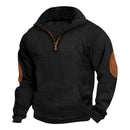 Mens Plaid Zippered Cardigan Casual Sweatshirt
