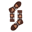 Men's Mid-calf Colorful Guitar Cat Face Cotton Socks