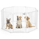 Adjustable Panel Baby Safe Metal Gate Play Yard-White