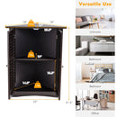 Bathroom Corner Storage Freestanding Floor Cabinet with Shutter Door
