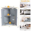 Bathroom Corner Storage Freestanding Floor Cabinet with Shutter Door